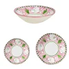 Poseidon 18-Piece Pink Plate Setting