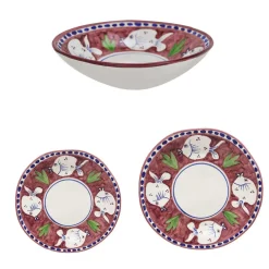 Poseidon 18-Piece Plum Plate Setting