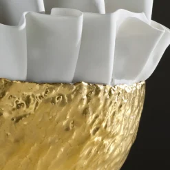 Posidonia Gold Porcelain Centerpiece Bowl