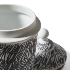 Post Scriptum Black & White Vase with Lid by Formafantasma