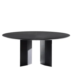 Praia Round 180 Black Wood Dining Table