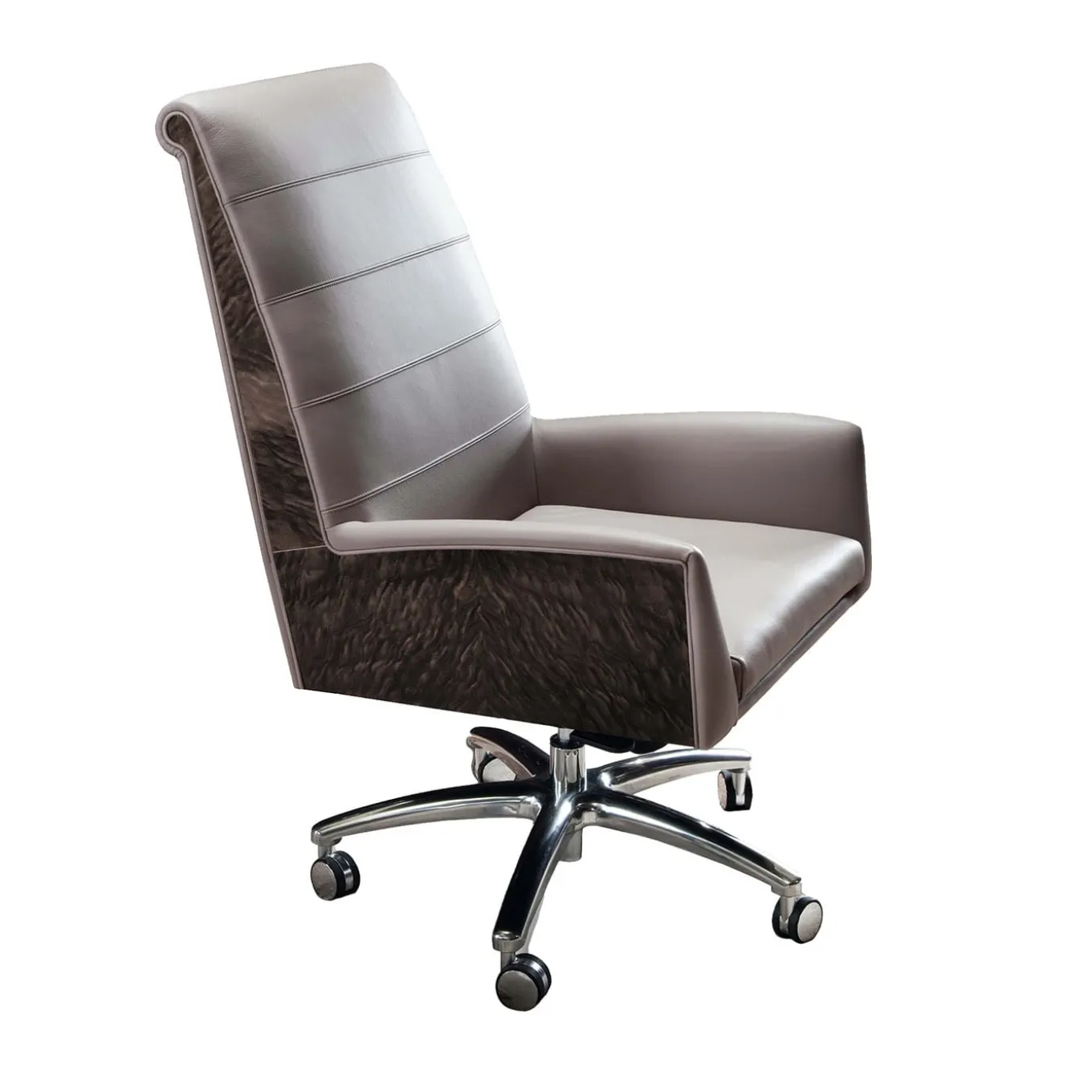 Presidential Gray Leather Office Chair