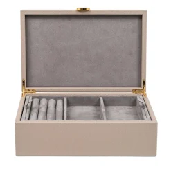 Prestige Beige Leather Jewellery Box