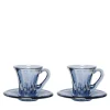 Prestige Set of 2 Transparent Blue Espresso Cups
