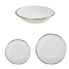 Preta Oro Milk Gold Dining Plates Set for 6