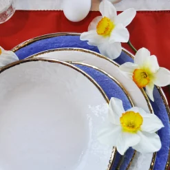 Preta Oro Milk Gold Dining Plates Set for 6