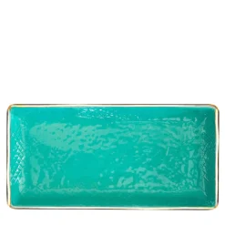 Preta Oro Set of 6 Aquamare Rectangular Plates 30cm
