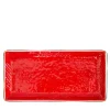Preta Oro Set of 6 Red Rectangular Plates 30cm