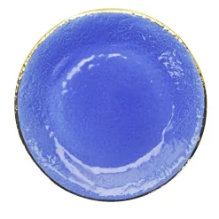 Preta Oro Set of 6 Round Blue Plates 31cm
