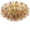 Prismatico 91 Elements Amber And Amethyst Compact Glass Chandelier