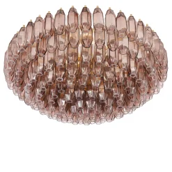 Prismatico Amethyst Glass Ceiling Lamp