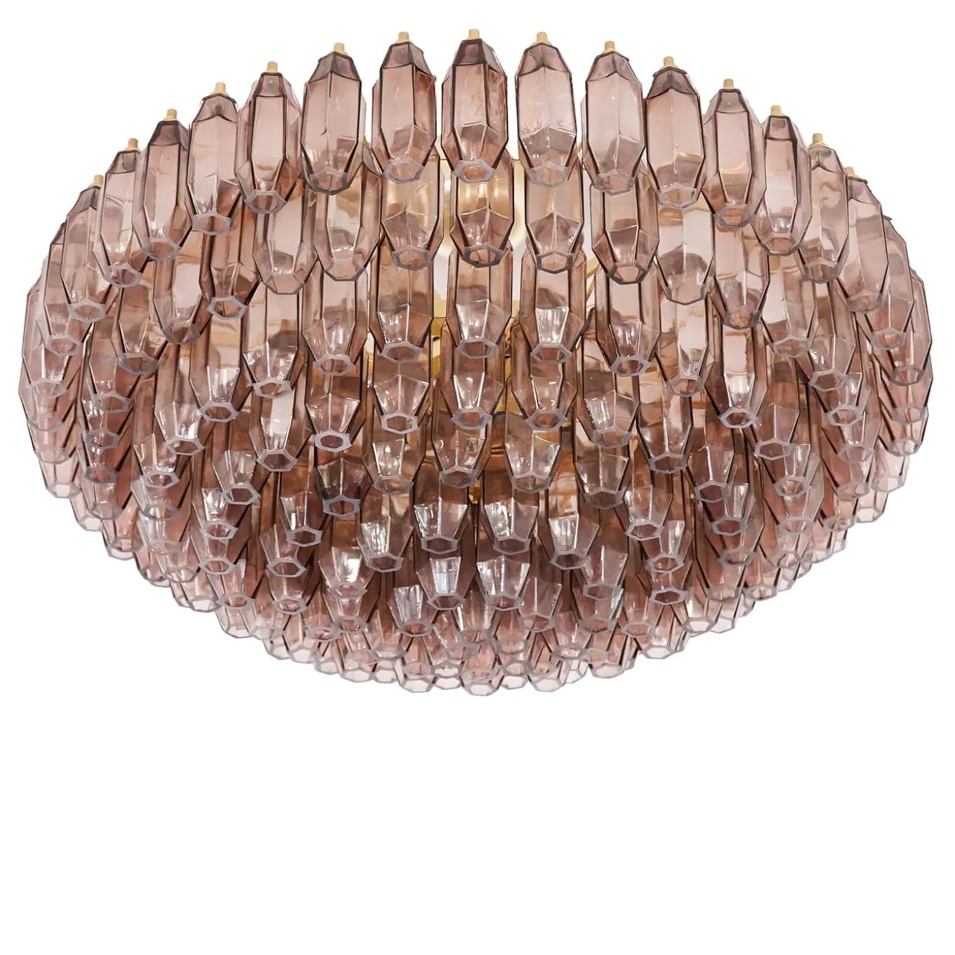 Prismatico Amethyst Glass Ceiling Lamp
