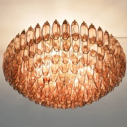 Prismatico Amethyst Glass Ceiling Lamp