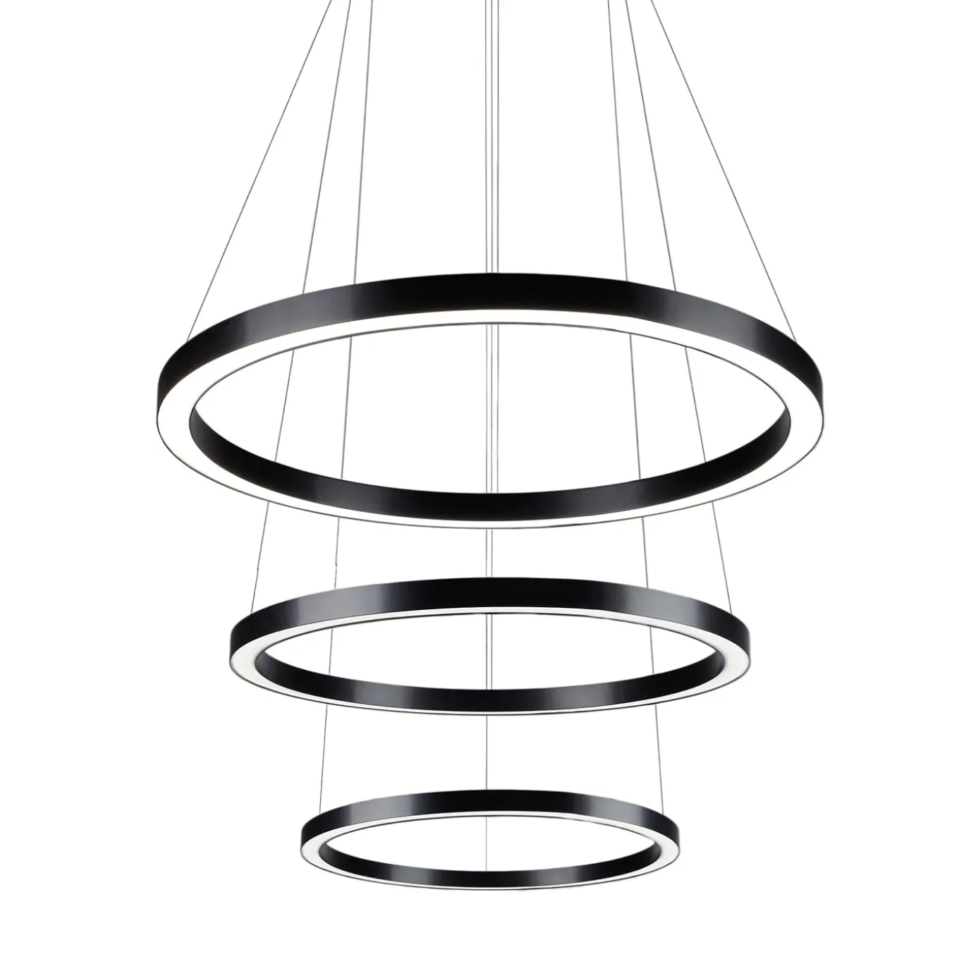 Profile Project 3 LEV Matt Black Chandelier