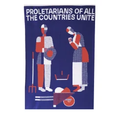 Proletarians Multicolor Organic Cotton Tapestry/Blanket