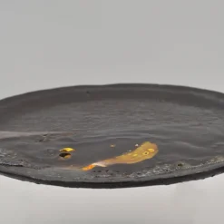 P11Sm Round Black and Yellow Decorative Plate