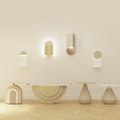 Punto A Beige Lecce Limestone Wall Lamp by Apospersano