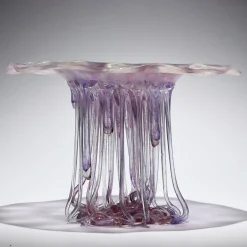 Purple And Blue Glass Sculpture