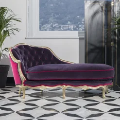 Purple Chaise-longue Louis XV