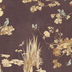 Purple Sevres Polyester Wallcovering Fabric