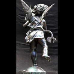 Putto with Dolphin Sculpture