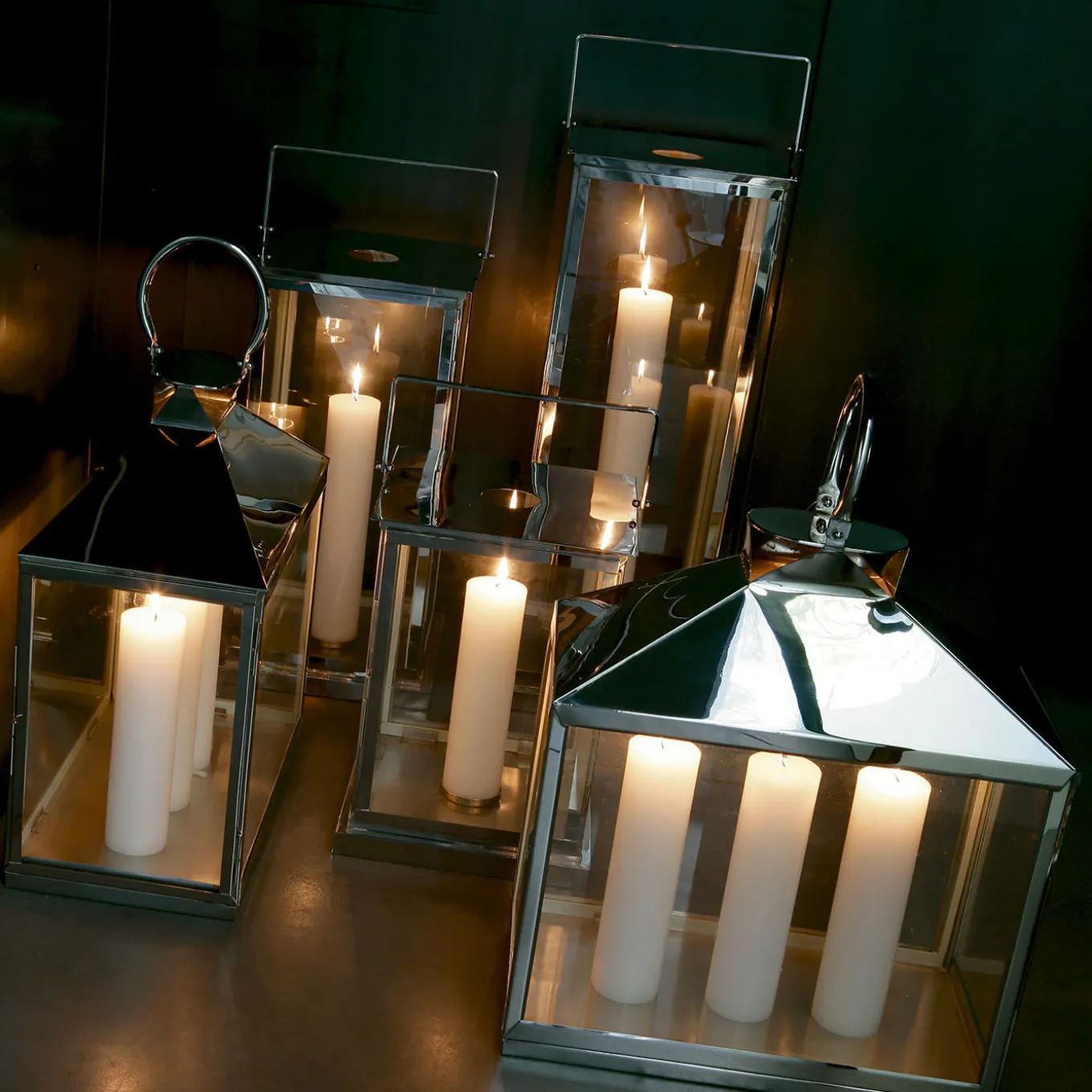 Pyramid Medium Tall Lantern