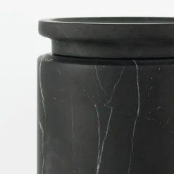 Pyxis Large Black Marquina Jar by Ivan Colominas