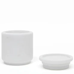 Pyxis Medium White Michelangelo Jar by Ivan Colominas