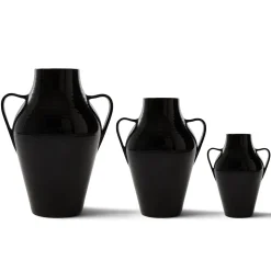 Quartara Black Ceramic Vase