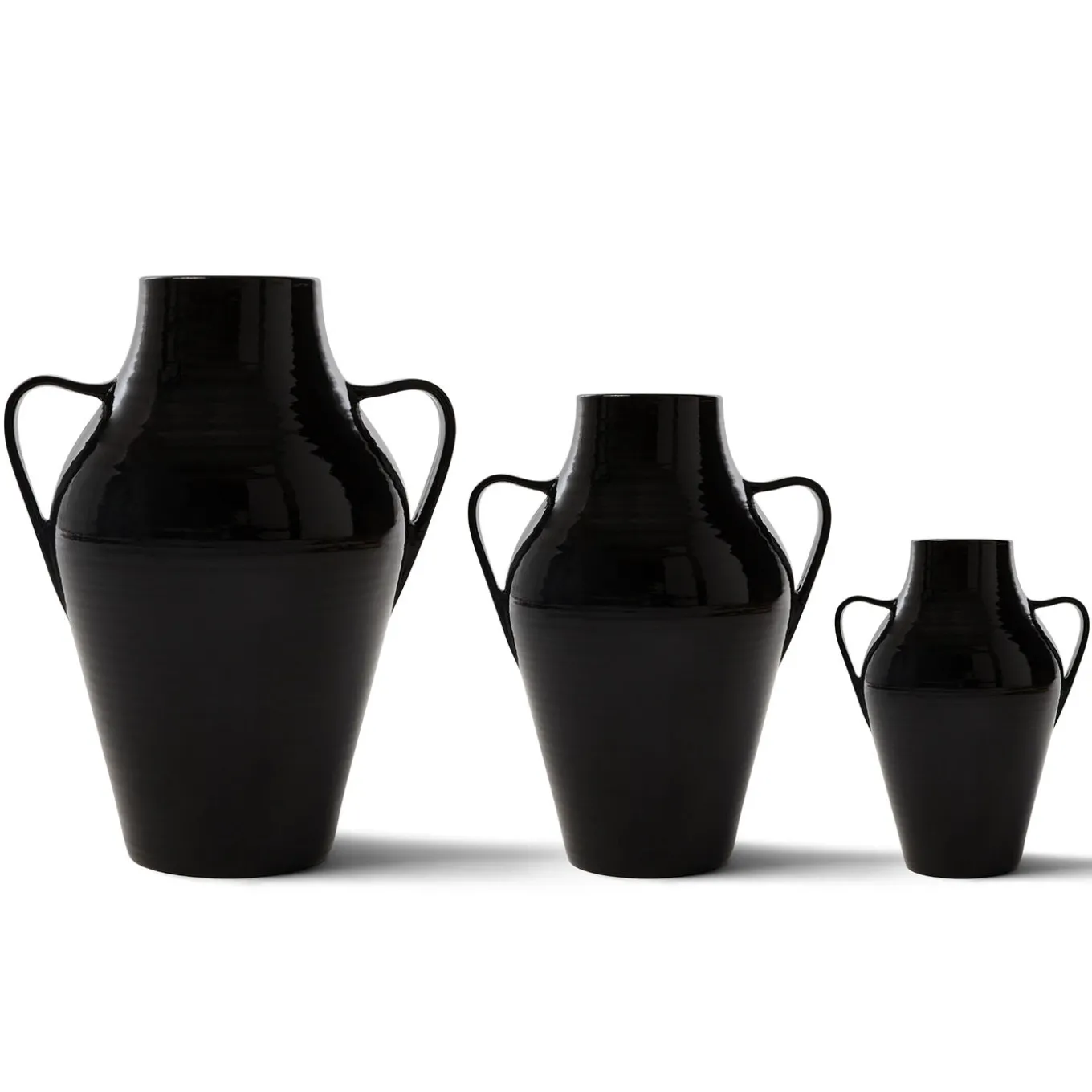 Quartara Black Ceramic Vase