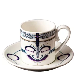 Quart-Hadast Set of 6 Coffee Cups with Saucers