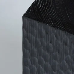 Quartus III Carved Black Stool