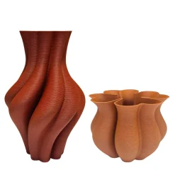 Quorifolium Set of 2 Vases in Red and Orange