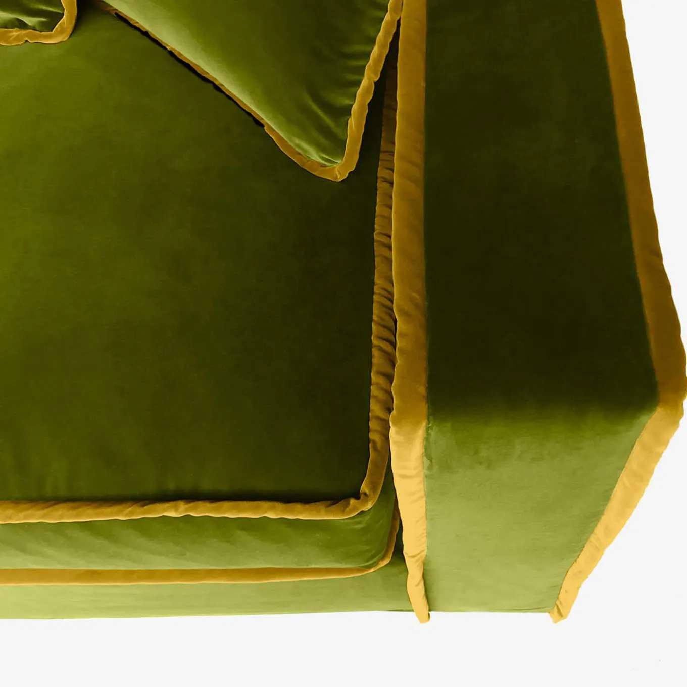Rafaella Green & Gold Velvet 2 Seater Sofa