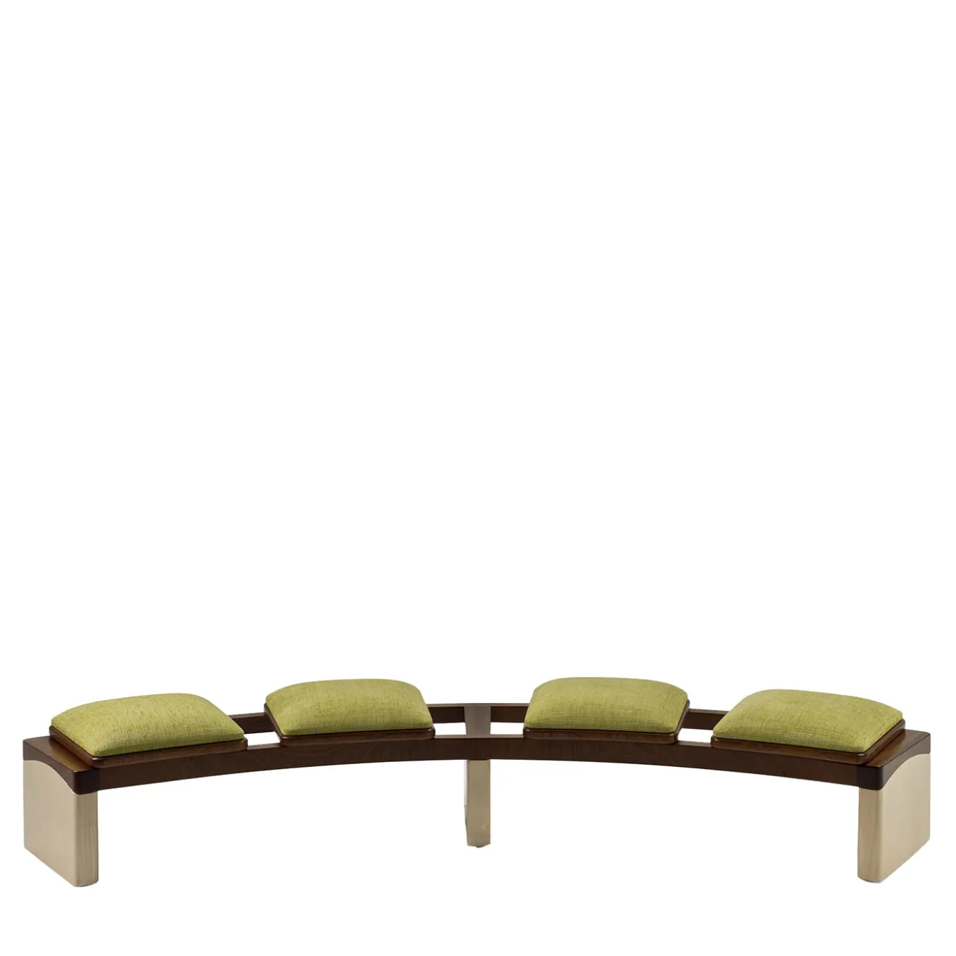 Rail 4-Seat Curved Bench by Lorenza Bozzoli