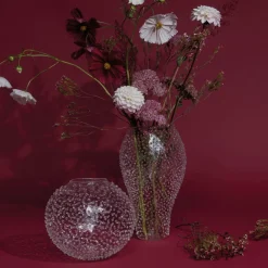 Rainy Drop Glass Round Ball Vase