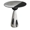 Raku Ceramic Black & White Side Table #2