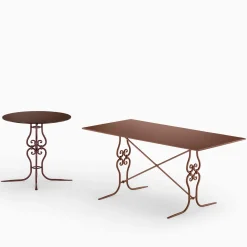 Ramorana Wrought Iron Small Round Brown Table