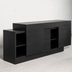 Rastrero Black Lacquered Oak Sideboard