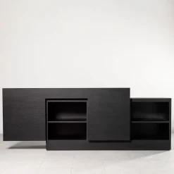 Rastrero Black Lacquered Oak Sideboard