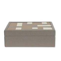 Ravenna Luna Gray Wood & Leather Box