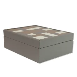 Ravenna Luna Gray Wood & Leather Box