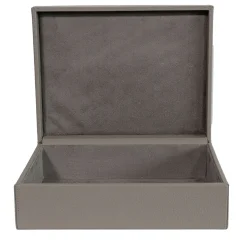Ravenna Luna Gray Wood & Leather Box