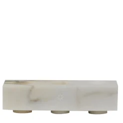 RE Triple Squared Paonazzo Marble Candle Holder