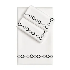 Recoleta Embroidered Duvet White Cover Set in Cotton Sateen