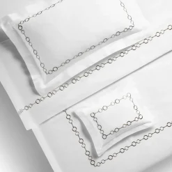 Recoleta Embroidered Duvet White Cover Set in Cotton Sateen