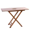 Rectangular Bistro Table with Case and Beige Rope