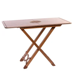 Rectangular Bistro Table with Case and Beige Rope