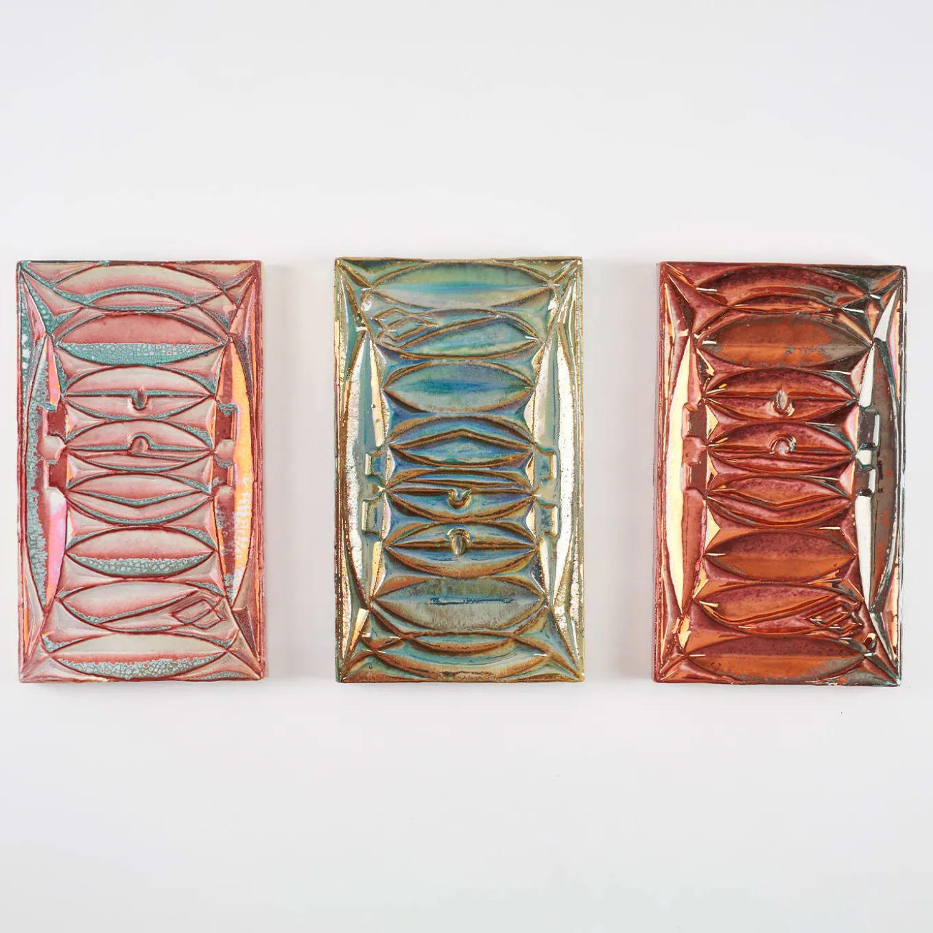 Rectangular Green Luster Decorative Ceramic Tile