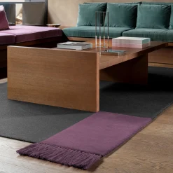 Rectangular Liquorice & Black-Cherry Rug